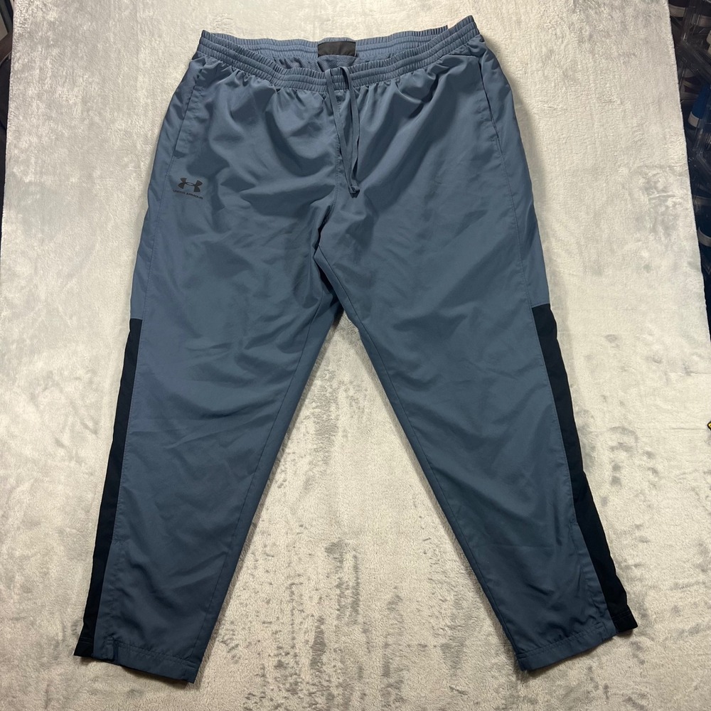 UNDER ARMOUR Track Pants Mens 3XL Blue 1352031 Mesh Lined Zipper Cuffs